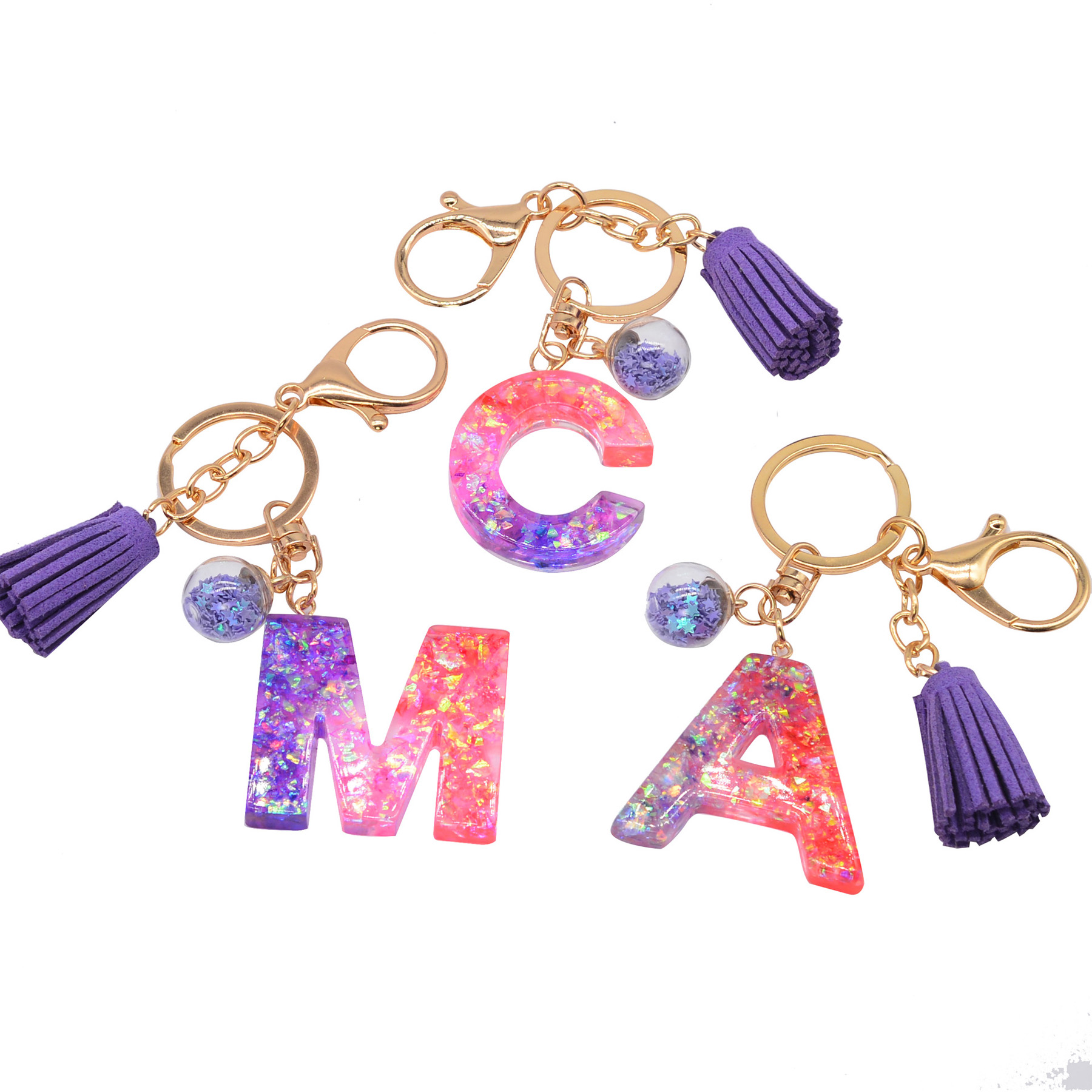 Sparkly Glitter Key Chain