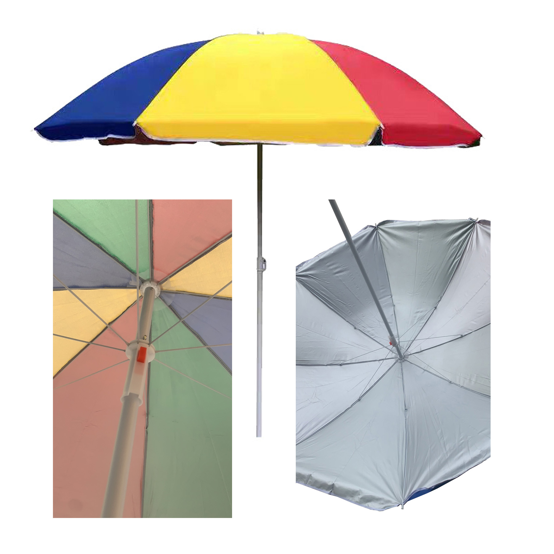 Parasol de plage arc-en-ciel