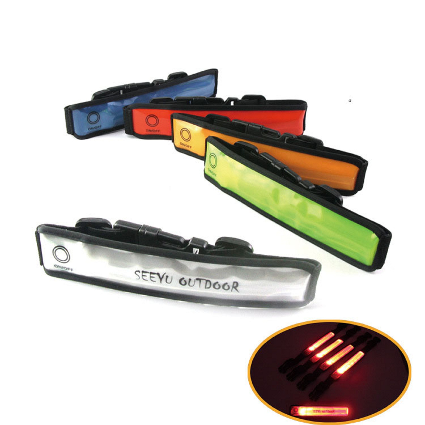 Brassard réfléchissant led