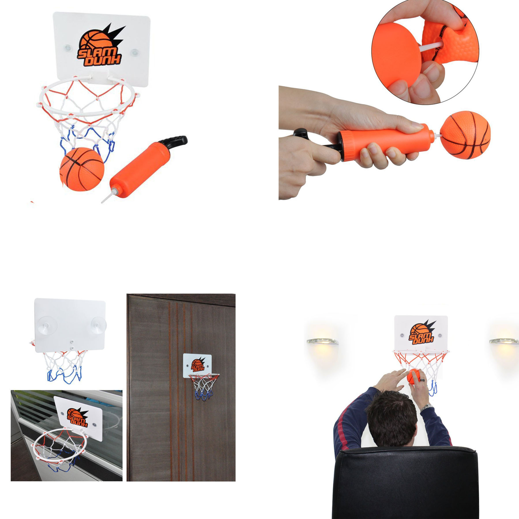 Mini cerceau de basketball avec balle et pompe