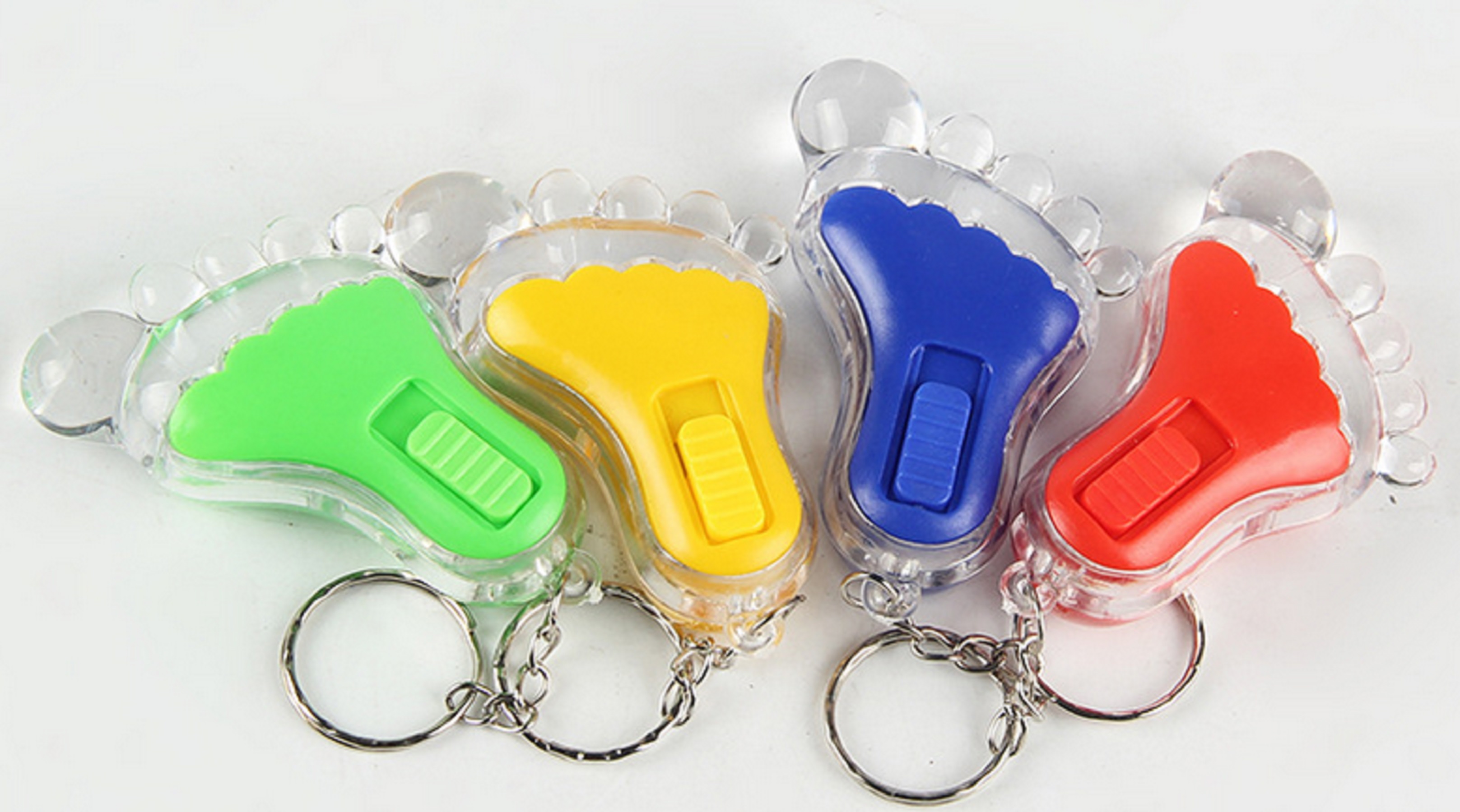 Foot Shaped Led Keychain Light