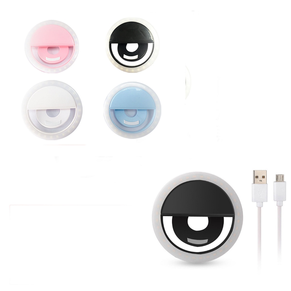 24 Led Bubbles Usb Rechargeable Phone Selfie Light