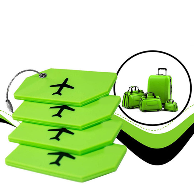 Étiquette de bagage en silicone avec carte id