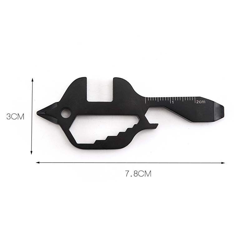 Carte à outils en acier inoxydable en forme de poisson