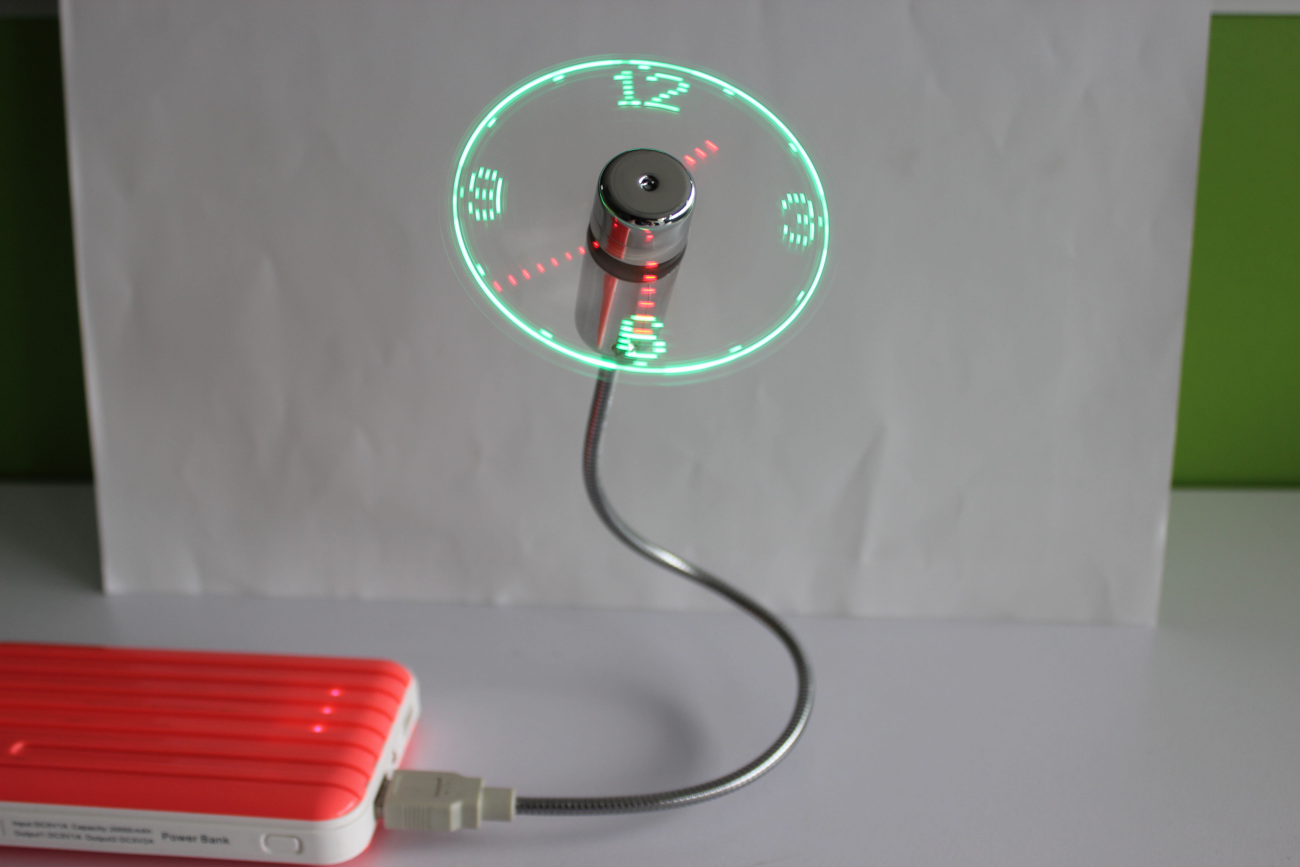 Eventail horloge usb