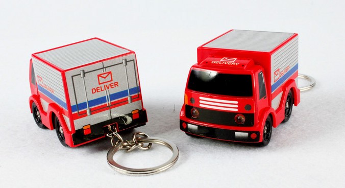 Post Car Led Luminous Key Chain