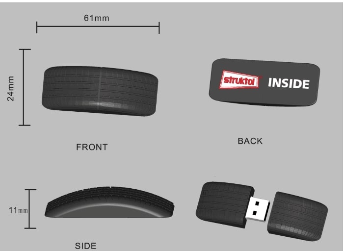 Pneu bande de roulement 8gb lecteur usb