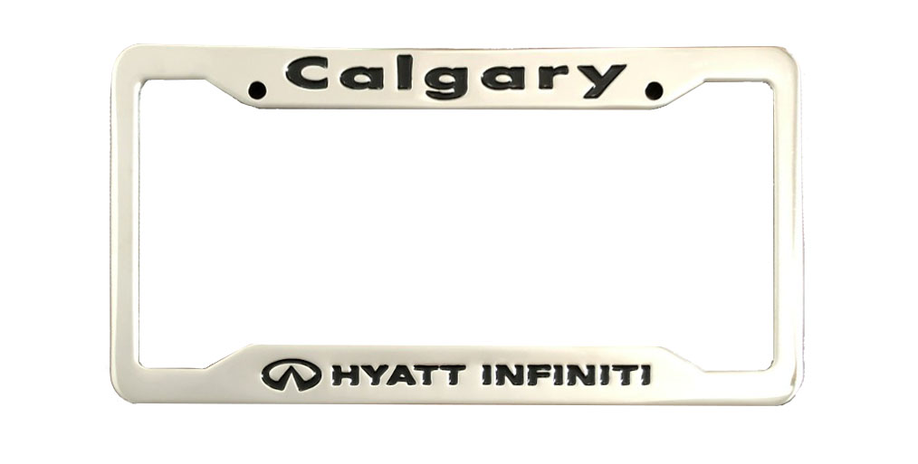 Cadre de plaque d'immatriculation en inox personnalisé