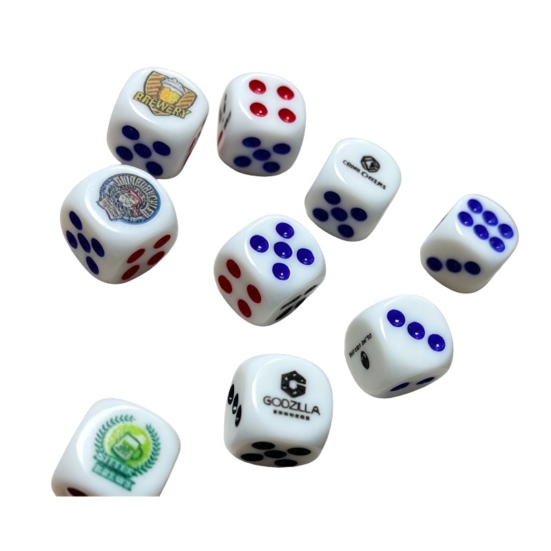 5pcs jeu cube dices avec pochette de cordon view 2