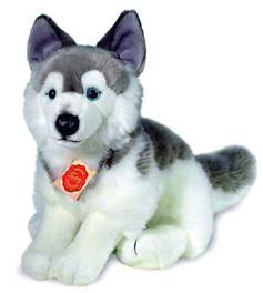 Jouet blush huskie avec une étiquette