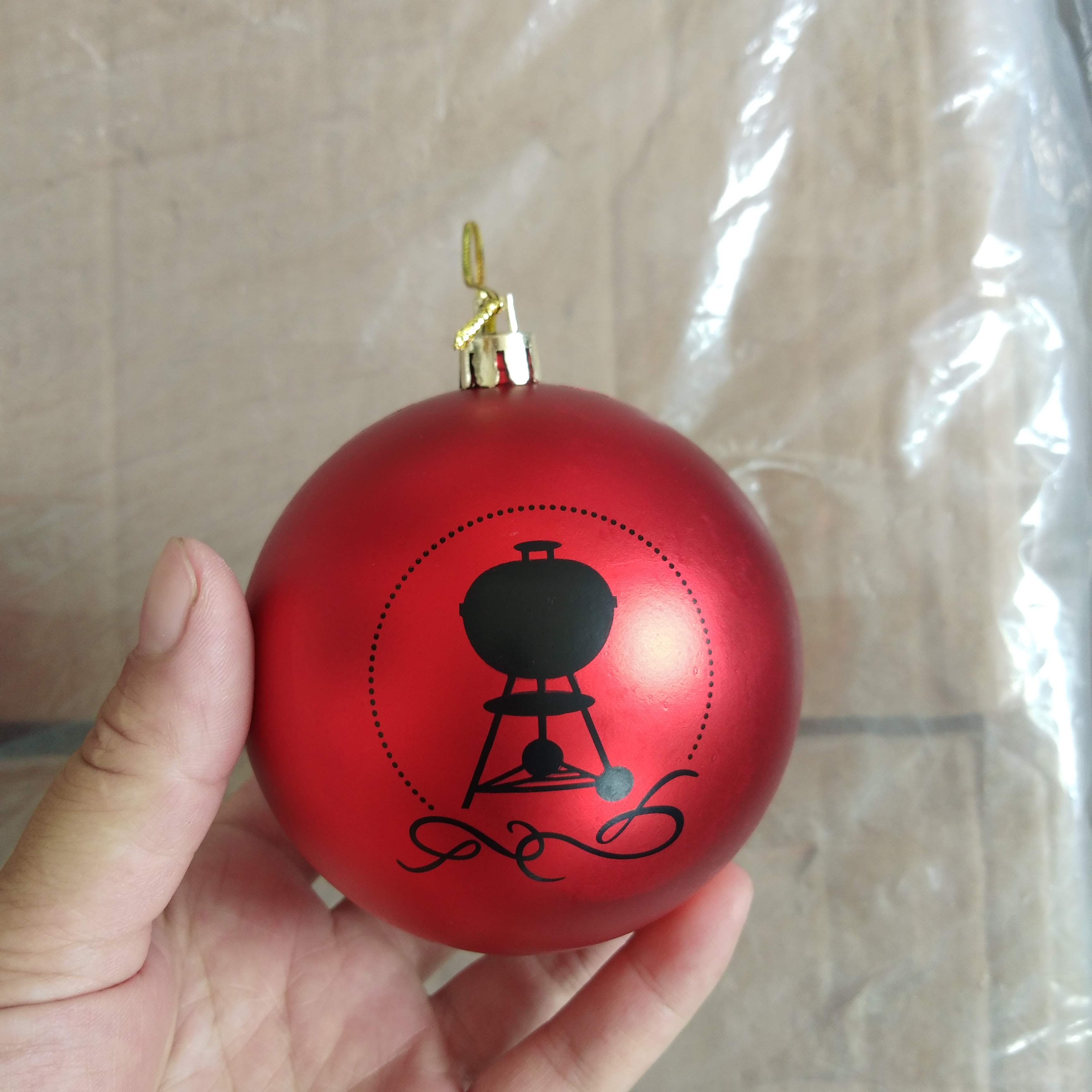 Solid Yellow Christmas Balls view 2