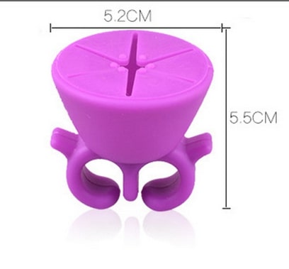 Femmes doigt portable clou gel bouteille en silicone souple