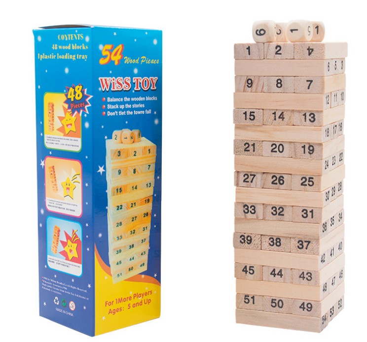 Jeux de jenga avec un sac view 2