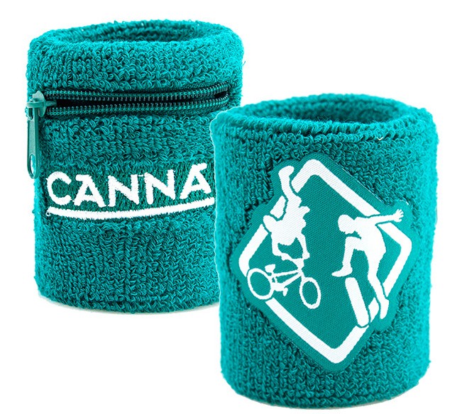 Bolsa de muñeca cremallera de algodón