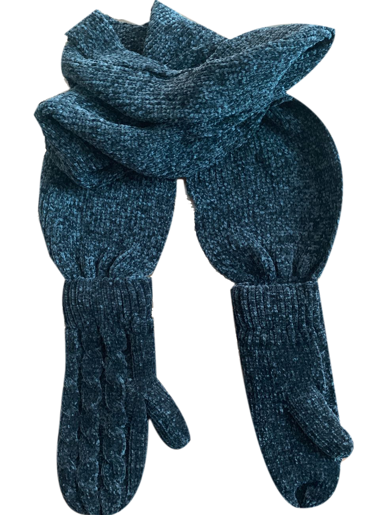 Scarf With Built-in Mitten