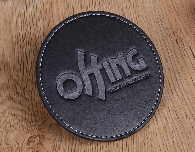 8 Cm Round Pu Coaster