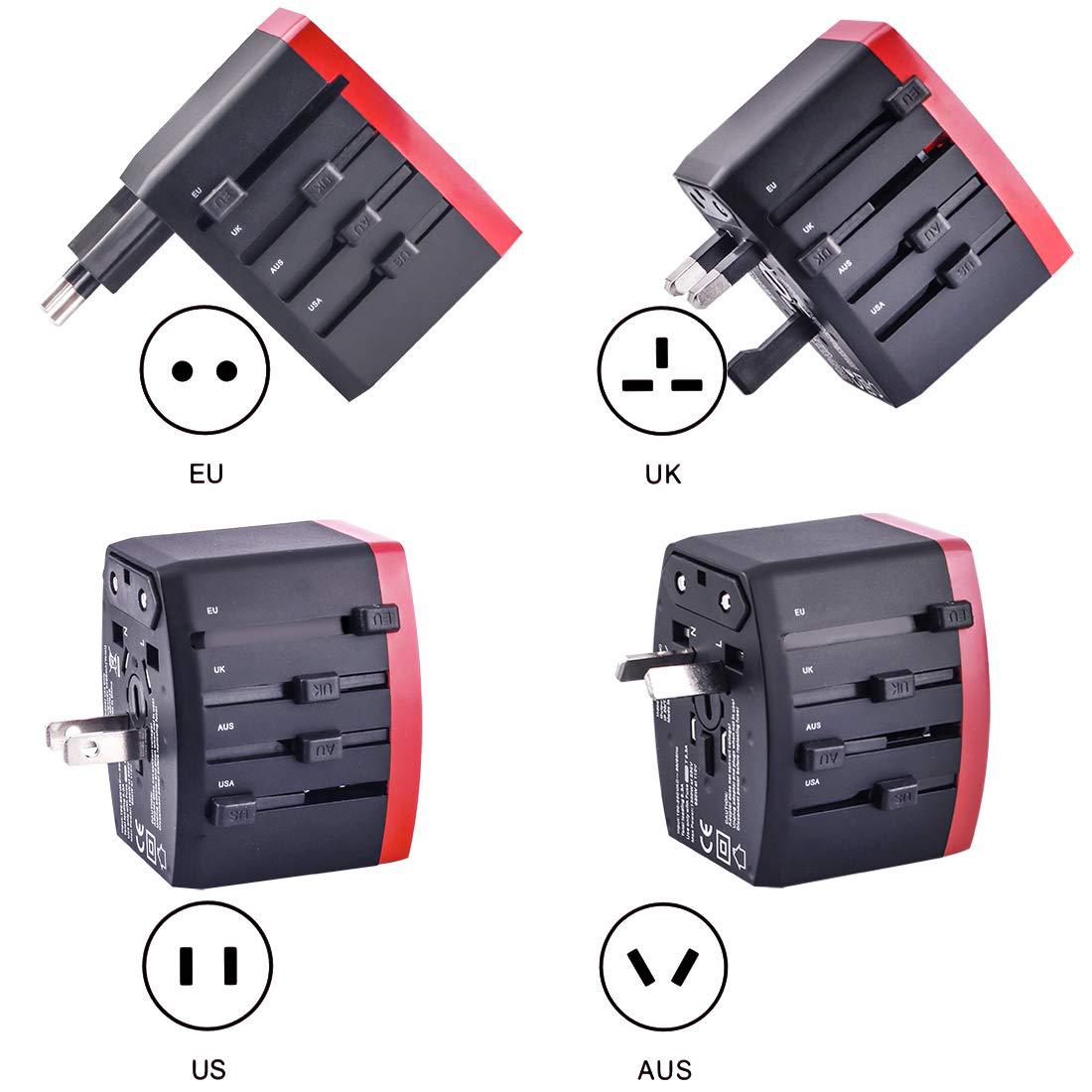 Adaptador universal de viaje con caso