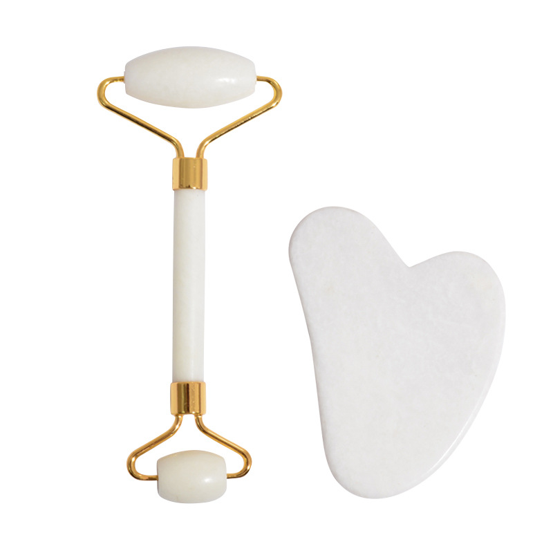 Rodillo de la cara & gua sha set