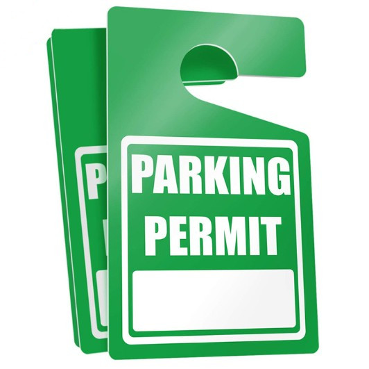 Étiquette de suspension de permis de stationnement