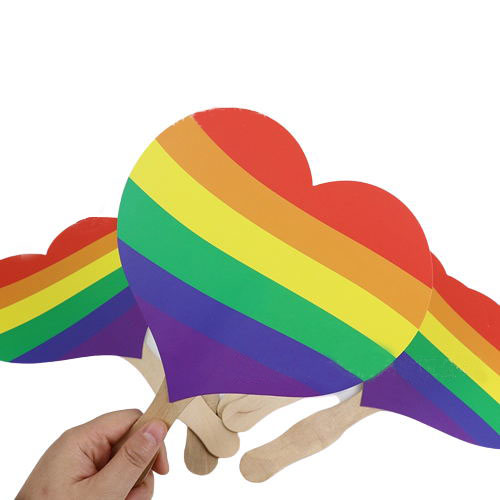 Ventilateur arc-en-ciel en forme de cœur