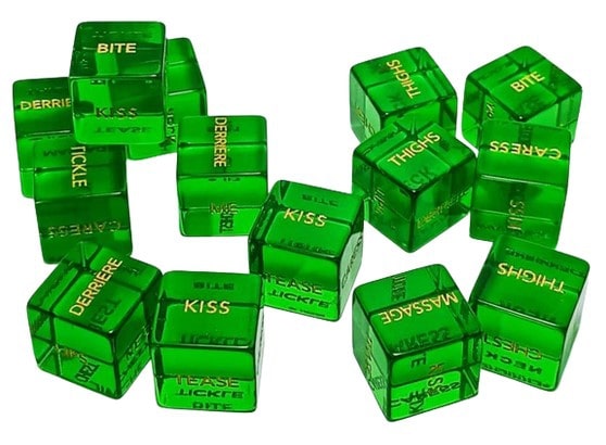 Crystal Transparent Green Dice