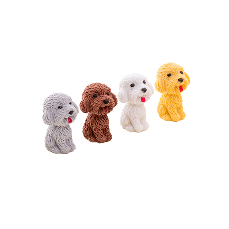 3d chiot chien crayon dessus gomme en caoutchouc