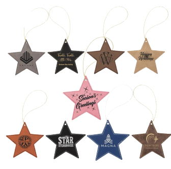 Leather Star Ornament
