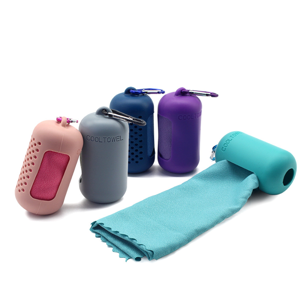 Cooling Towel In Carabiner Case