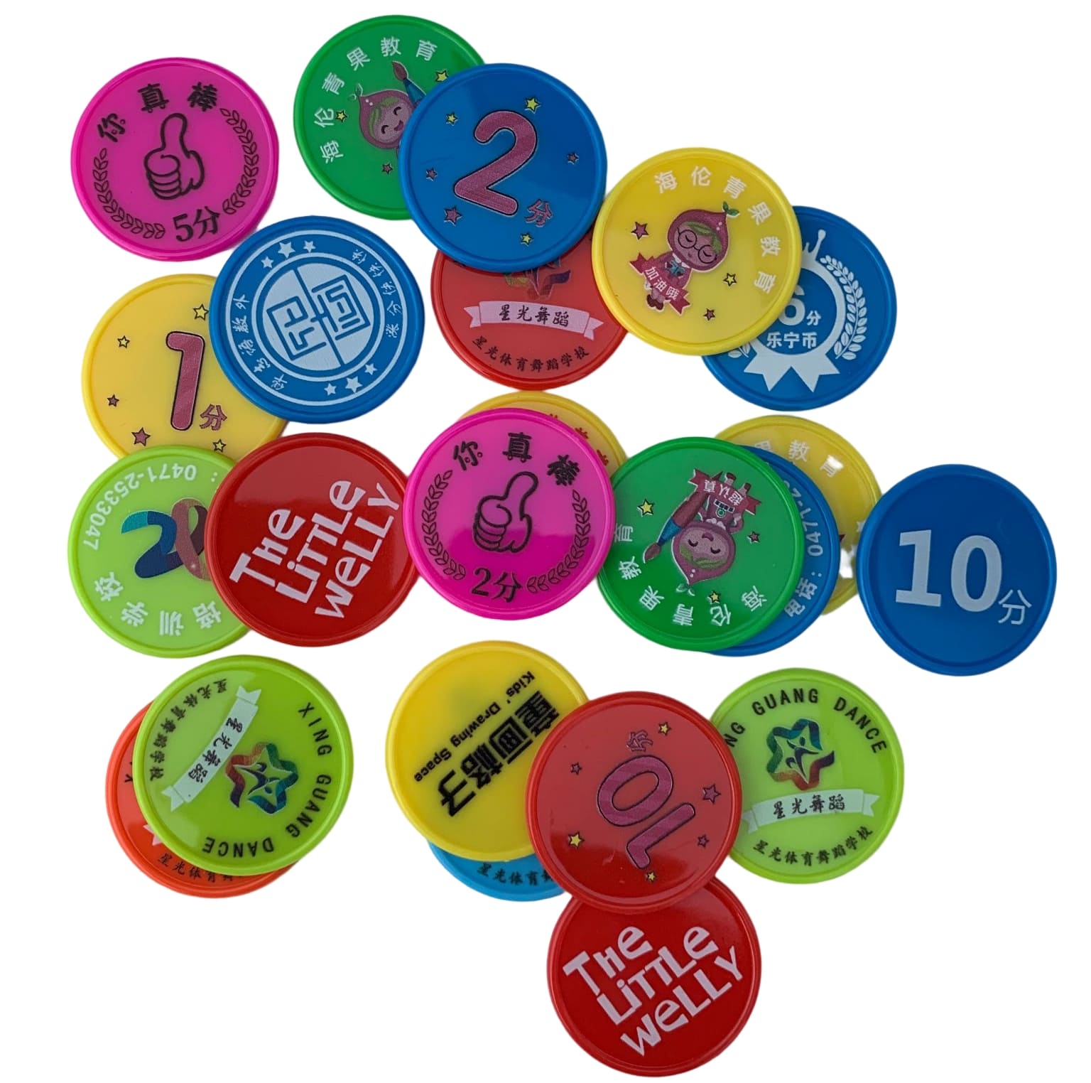 Juego de plástico moneda