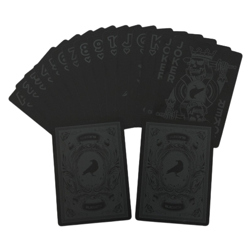 Cartes à jouer au pvc noir