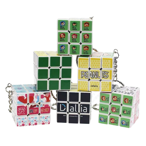 El cubo del anillo clave de rubik