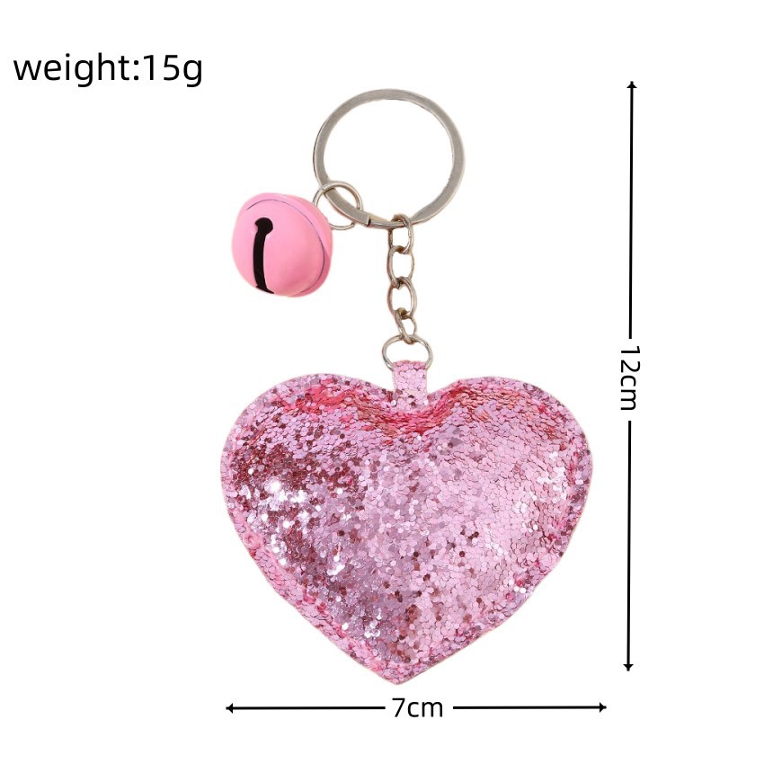 Porte-clés du coeur sequin