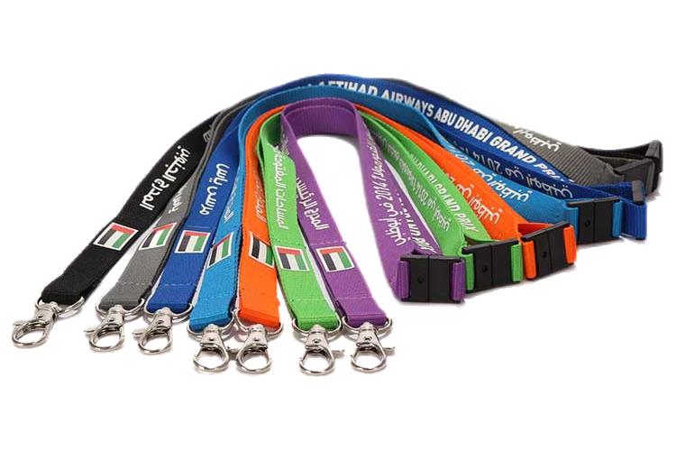 Double Sewing Polyester Lanyard With Safe