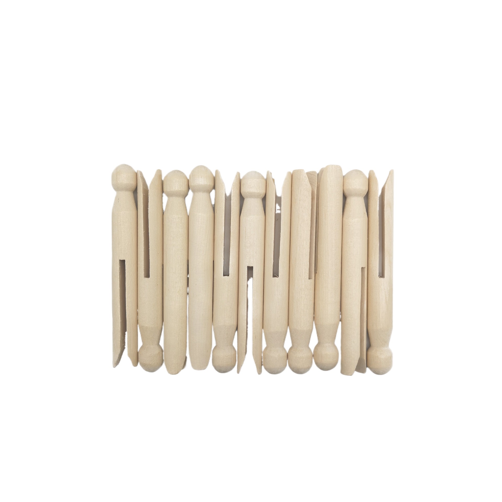 Épingle à linge rond en bois de 2,95"