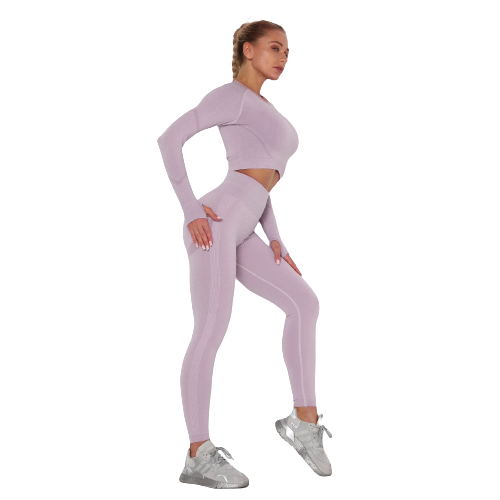 Set de gym de yoga sans couture