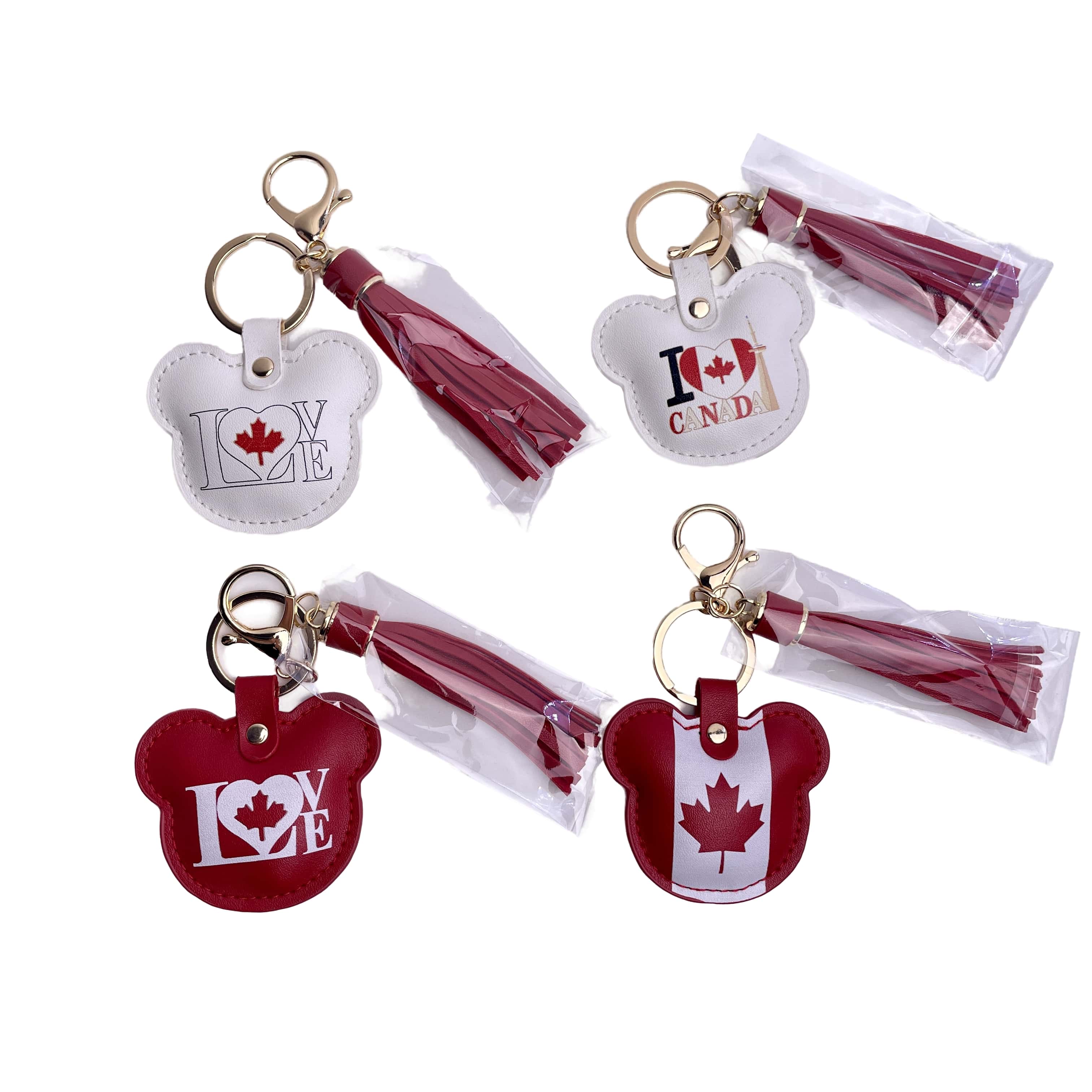 Bear Shaped Leather Keychain