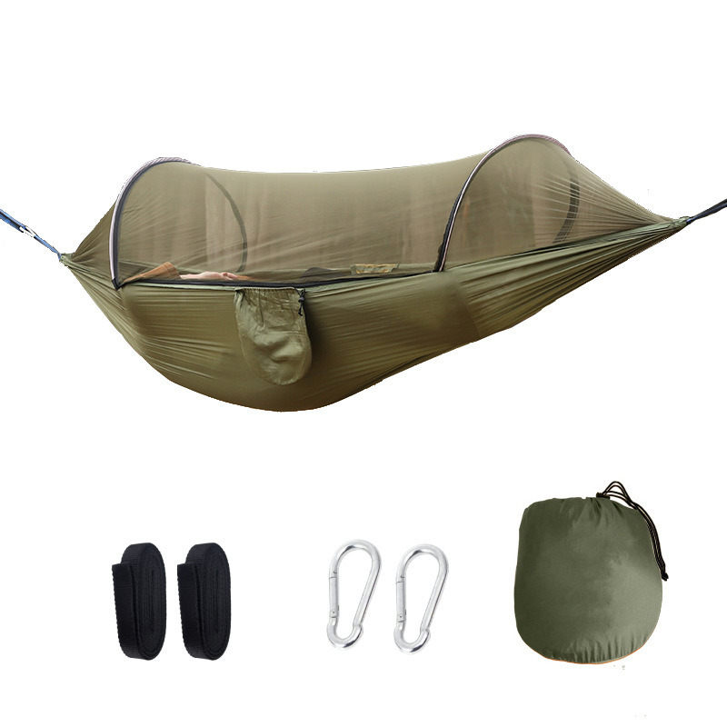 Hamaca de nylon con mosquitera