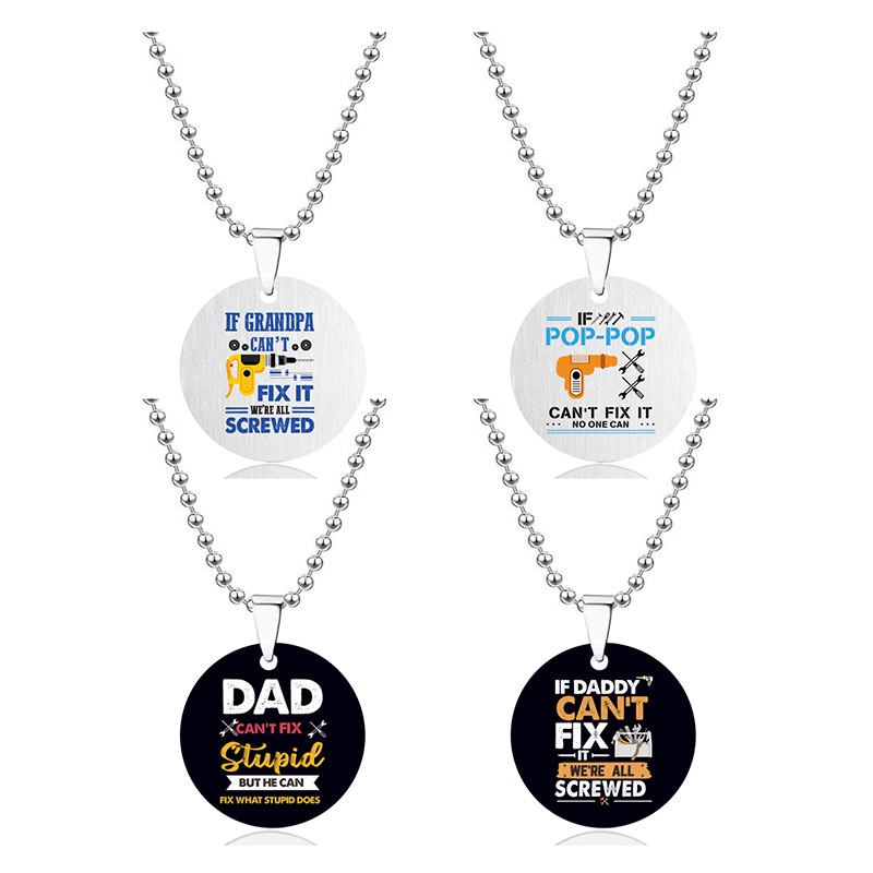Collier de marque ronde en acier inoxydable