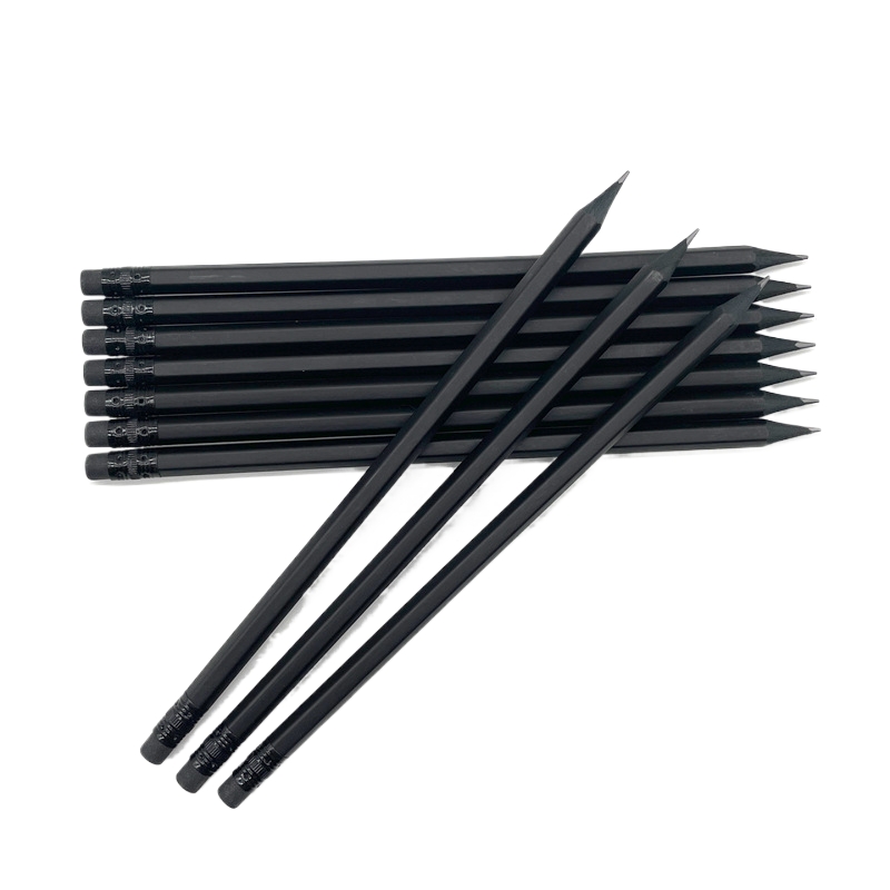 Madera negra con lápiz borrador