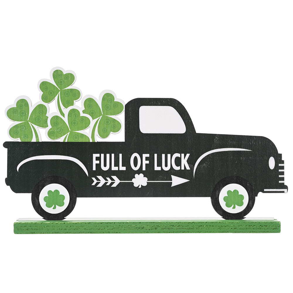 Ornement bois en forme de pick-up