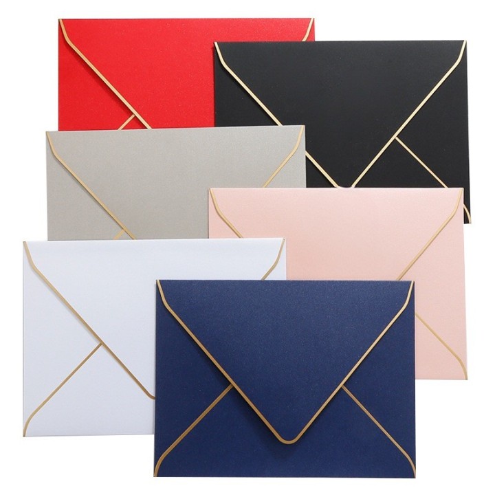 6.89 Inch Gold Edged Envelope