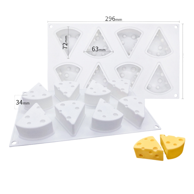 Molde de silicona de queso de 8 piezas