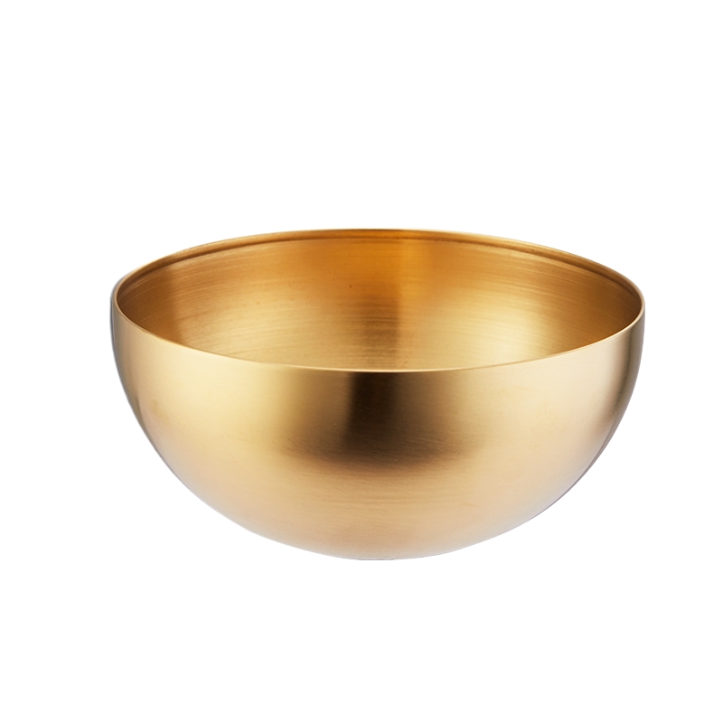 Tazón de acero inoxidable dorado