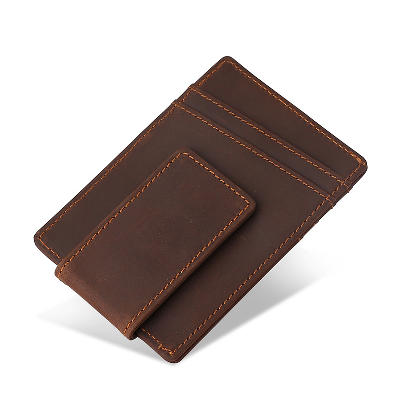 Véritable sac de carte portefeuille en cuir