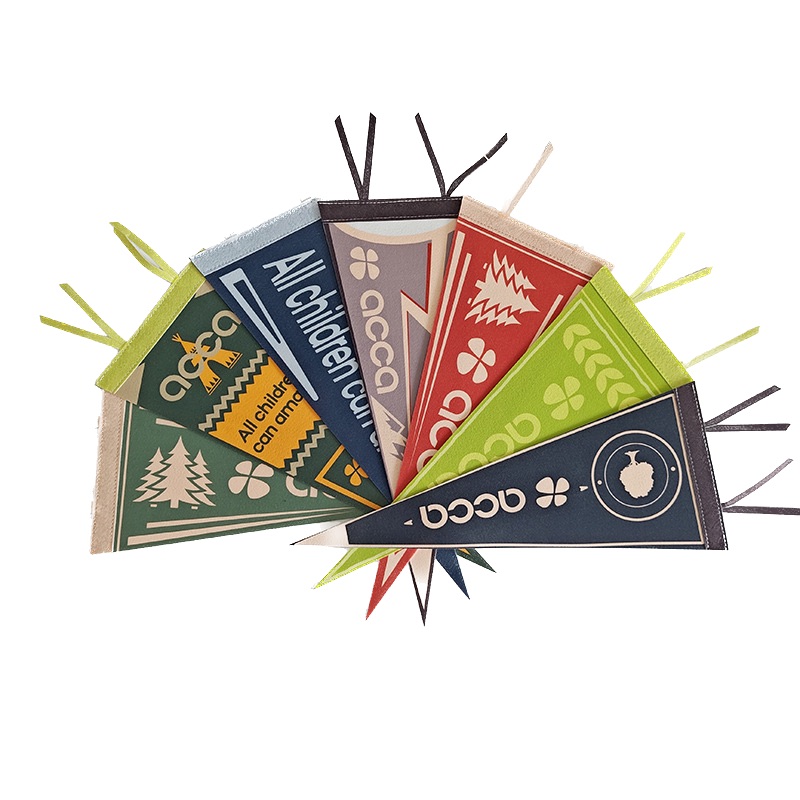 8x6 pouces feutre pennant double faces imprimé