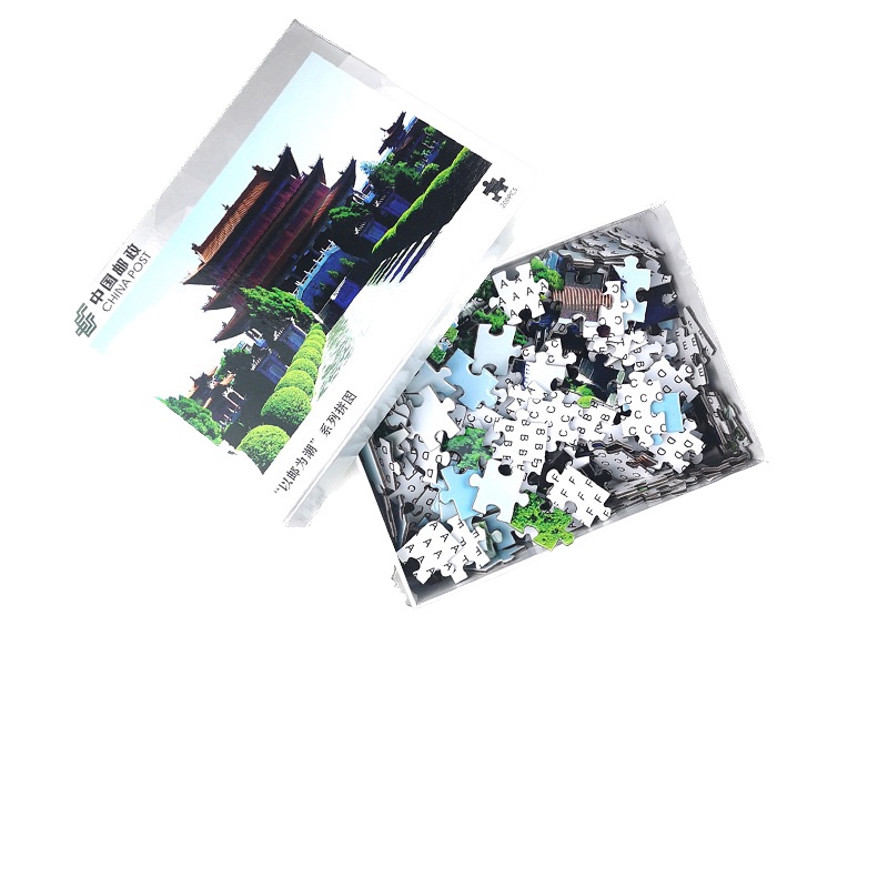 12 pcs rompecabezas de papel con caja