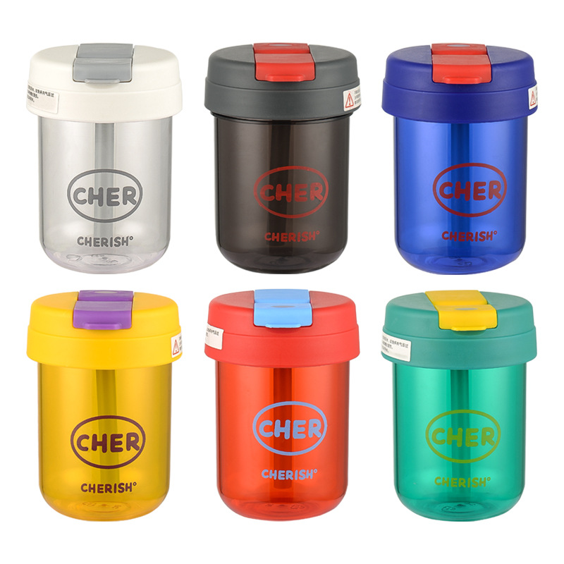 300ml Children Straw Water Bottle