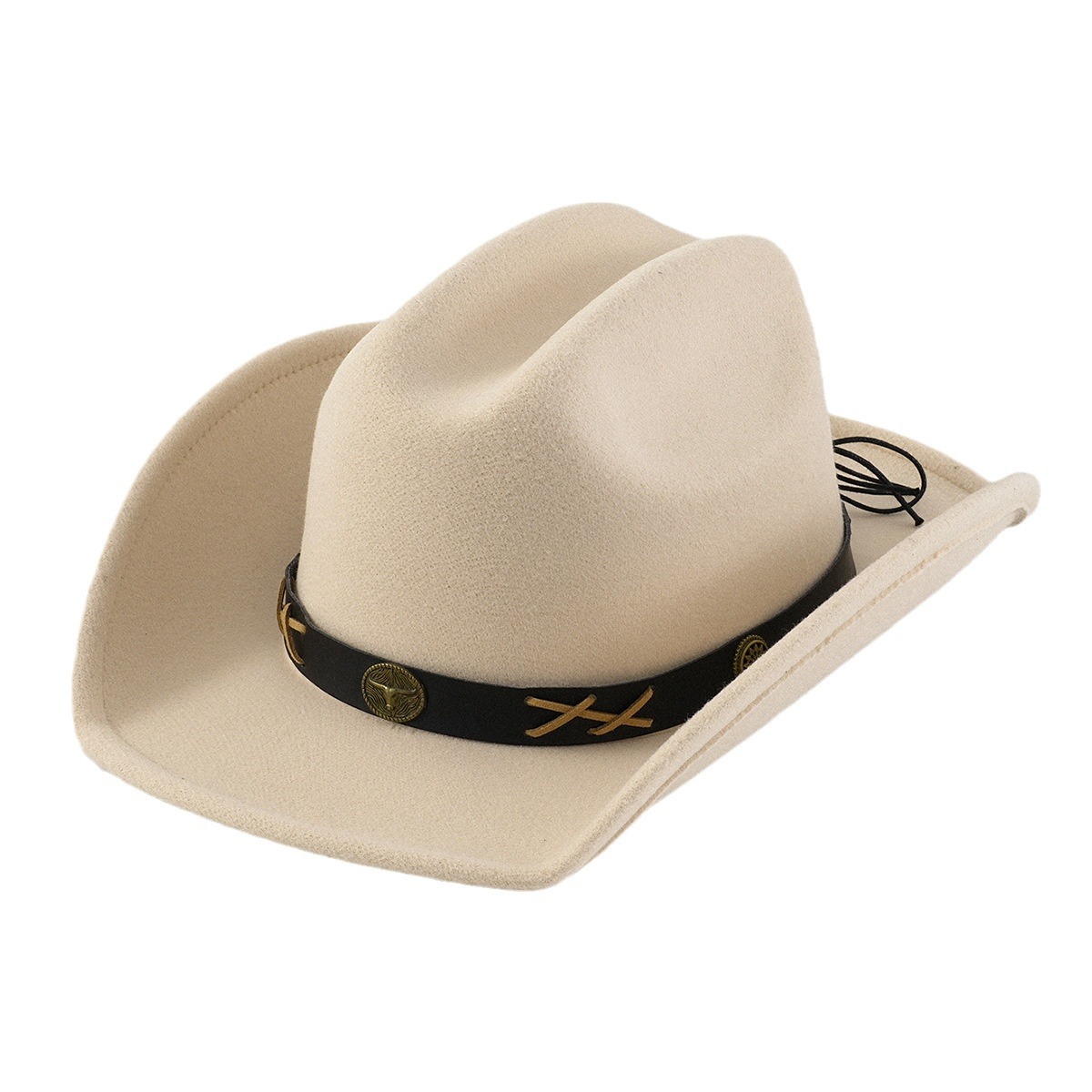 Retro fieltro fiel sombrero denim