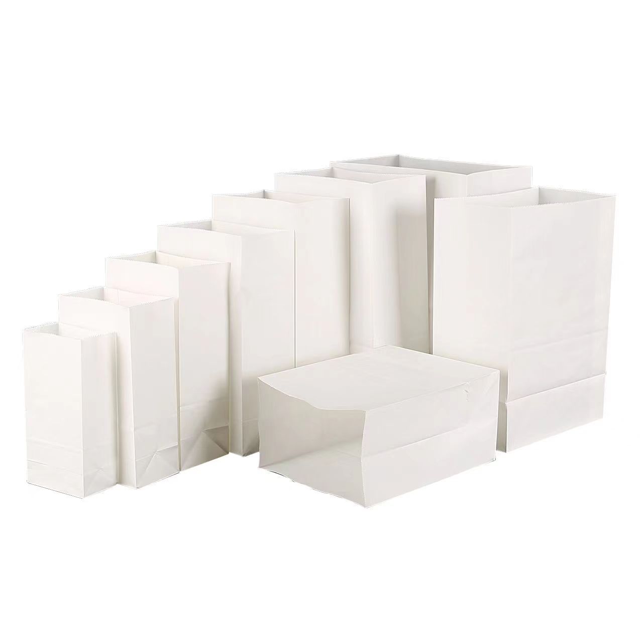 White Kraft Paper Bread Bag