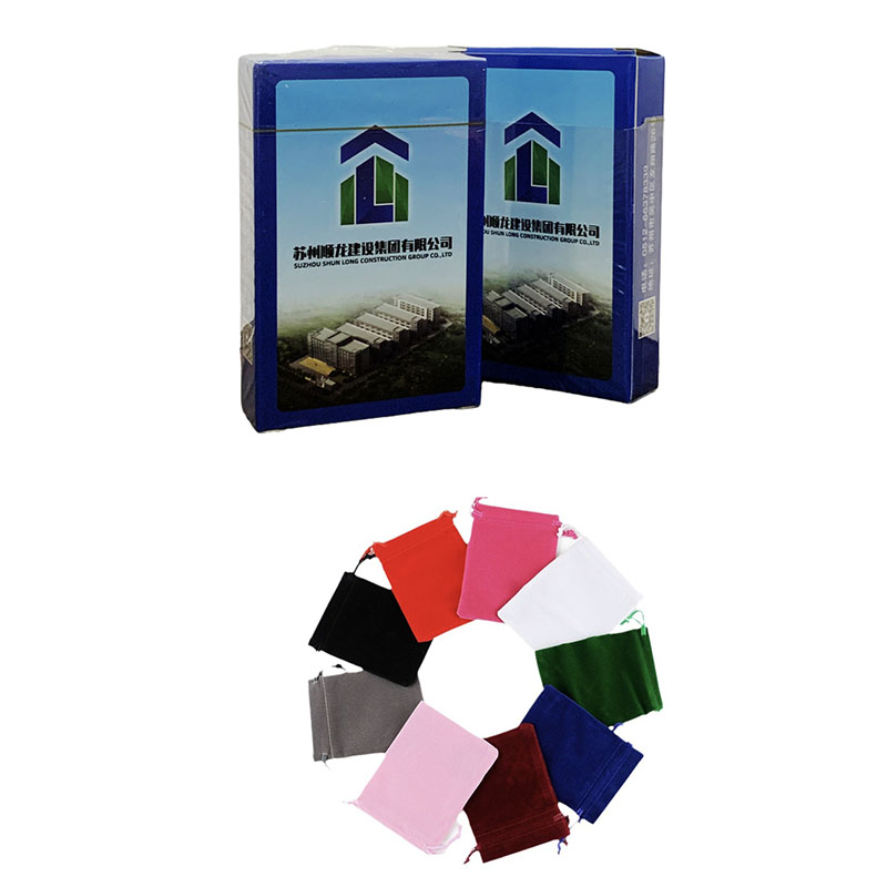 Poker Card Velvet Pouch Set